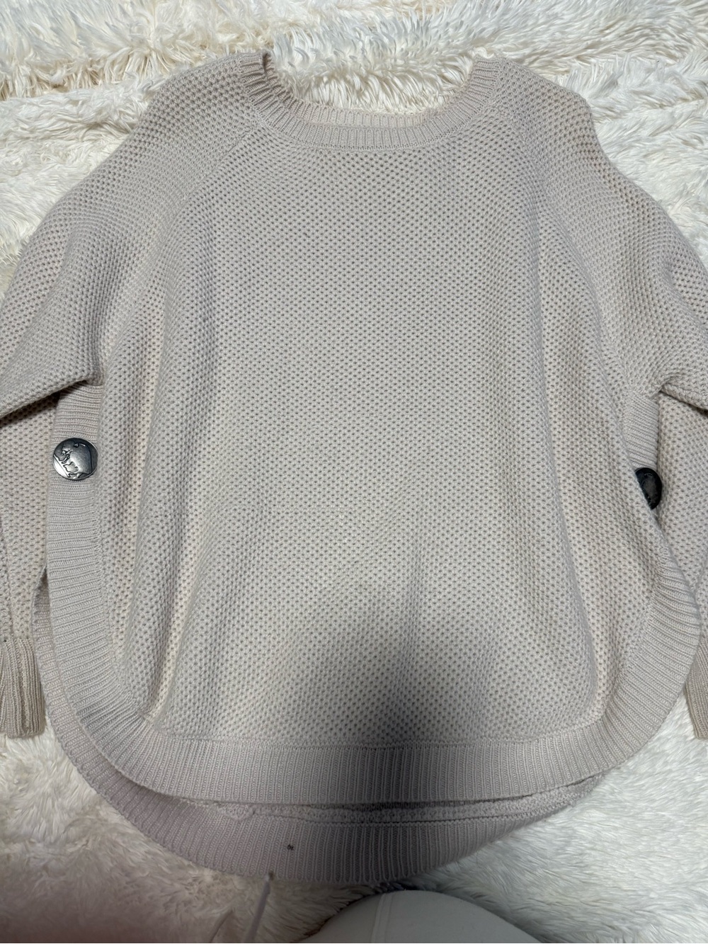 Relaxed Scoop-Neck Sweater in Light Taupe
